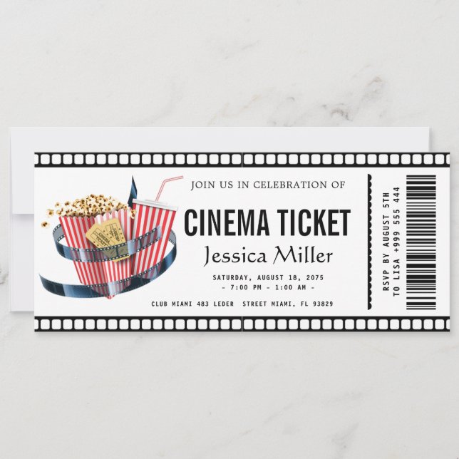 cinema ticket Invitation (Front)