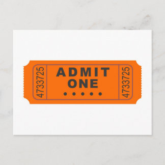 Cinema Ticket Postcard