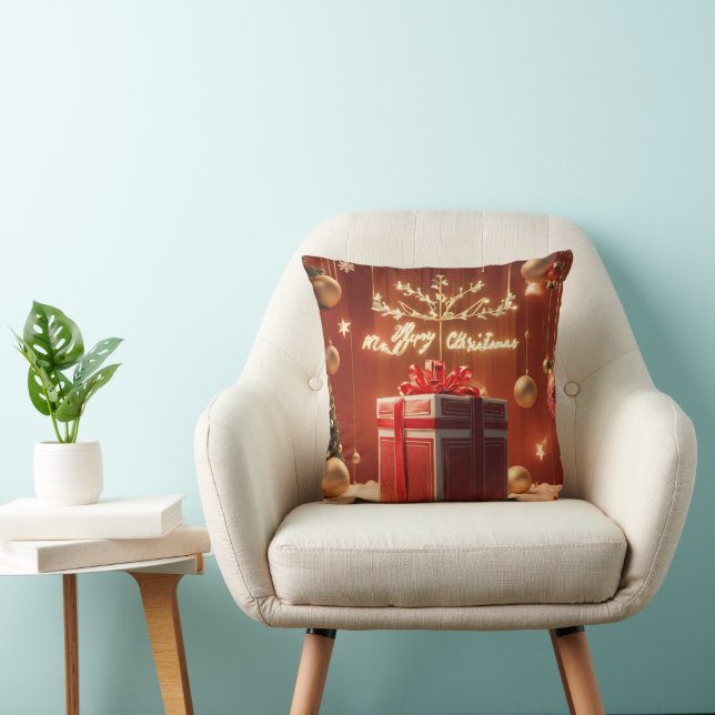 Cinematic Christmas Gift Box Cushion (Chair)