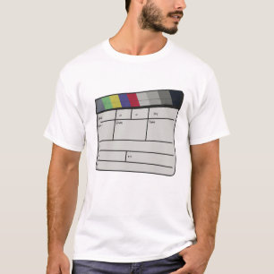 Cinematic Clapperboard Colour Bars Retro Film T-Shirt