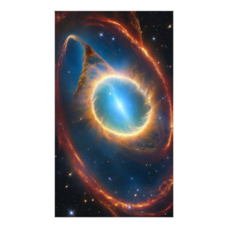 Cinematic Cosmic Rings Nebula Photo Print