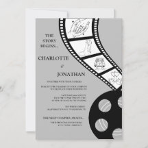 Cinematic Film Strip Wedding Invitation