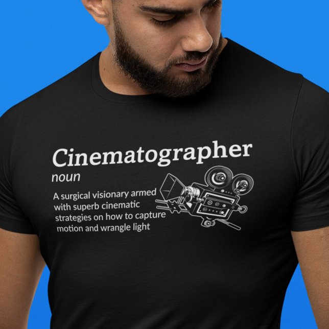 Cinematographer Definition Dark Mode - Movie T-Shirt (Creator Uploaded)