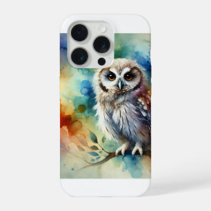 Cinereous Owl 240824AREF107 - Watercolor iPhone 15 Pro Case