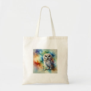 Cinereous Owl 240824AREF107 - Watercolor Tote Bag