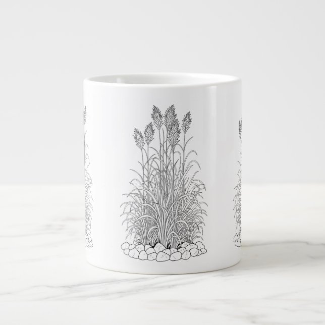Cinna arundinacea - Wood Reed Grass - Native Plant Large Coffee Mug (Front)