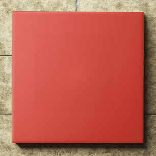 Cinnabar #e34234 Bold Red Accent Ceramic Tile