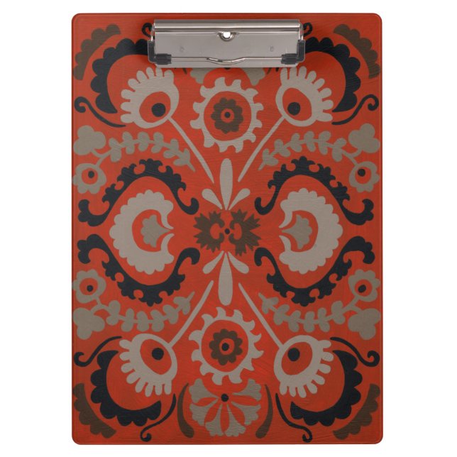 Cinnabar Suzani I Clipboard (Front)