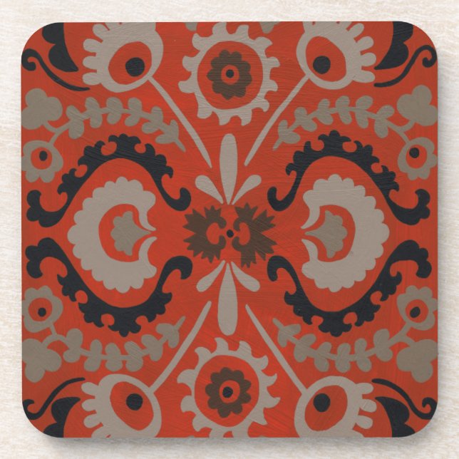 Cinnabar Suzani I Coaster (Front)