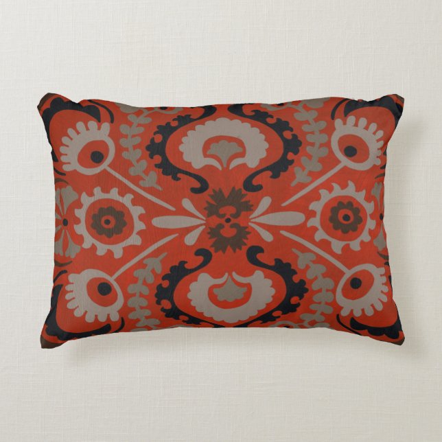 Cinnabar Suzani I Decorative Cushion (Front)