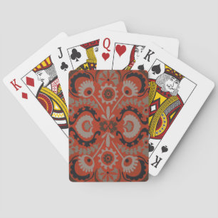 Cinnabar Suzani I Playing Cards