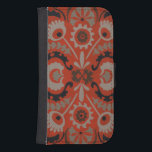 Cinnabar Suzani I Samsung S4 Wallet Case<br><div class="desc">Home Décor</div>