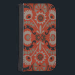 Cinnabar Suzani I Samsung S4 Wallet Case<br><div class="desc">Home Décor</div>