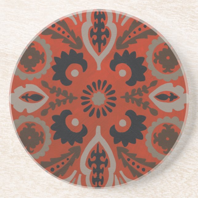 Cinnabar Suzani II Coaster (Front)