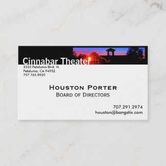 Cinnabar Theatre Board of Directors Business Card