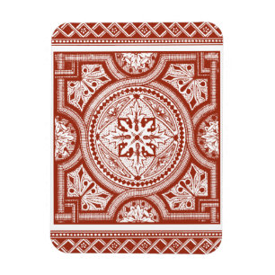 Cinnabar Woodblock IV Magnet