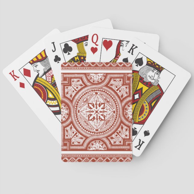Cinnabar Woodblock IV Playing Cards (Back)