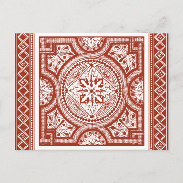 Cinnabar Woodblock IV Postcard (Front)