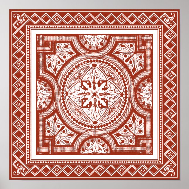 Cinnabar Woodblock IV Poster (Front)