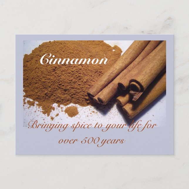 Cinnamon: adding spice to your life... postcard (Front)