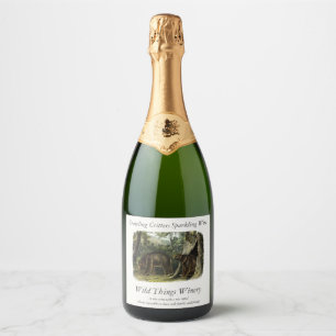Cinnamon Bear from Audubon's Quadrupeds Sparkling Wine Label