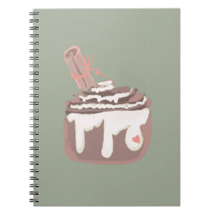 Cinnamon Bun Dessert Hand Drawn Art Notebook