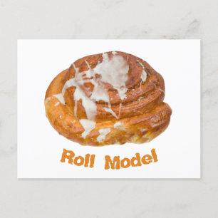 Cinnamon Bun Roll Model Postcard