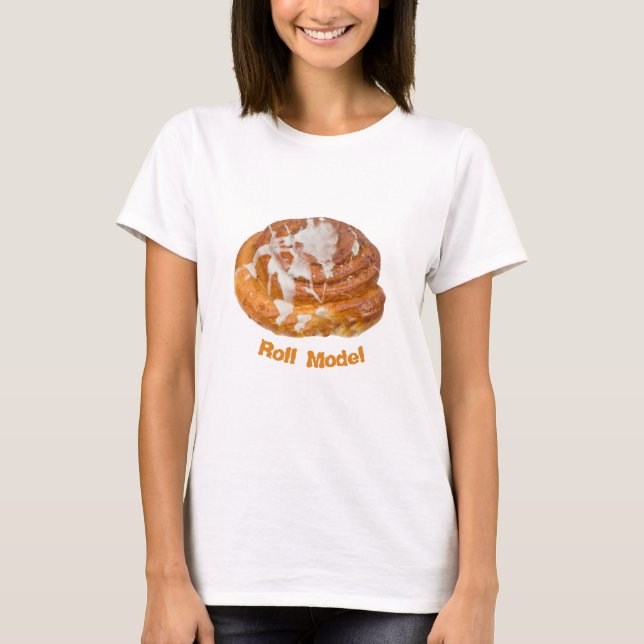 Cinnamon Bun Roll Model T-Shirt (Front)