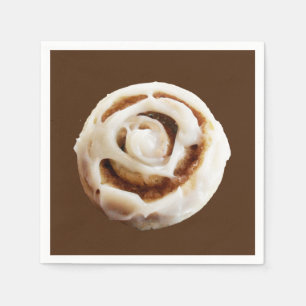 Cinnamon Bun with Icing Napkin