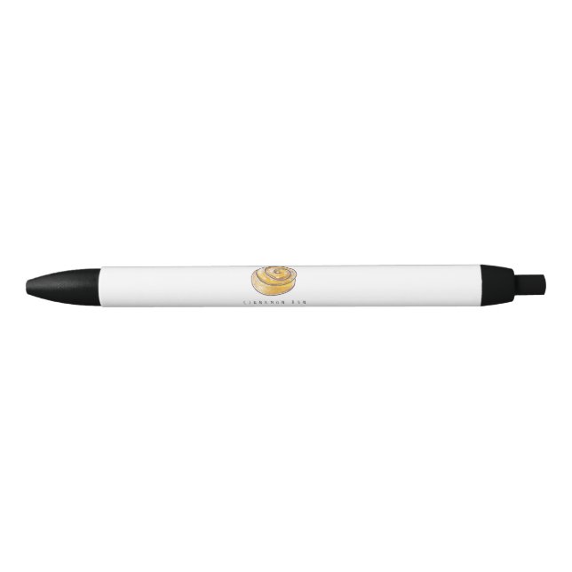 Cinnamon Buns Cinnamon Rolls Coffee Fika Black Ink Pen (Front)