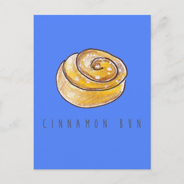 Cinnamon Buns Cinnamon Rolls Coffee Fika Postcard (Front)