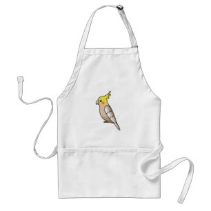 Cinnamon Cartoon Cockatiel Parrot Bird Standard Apron