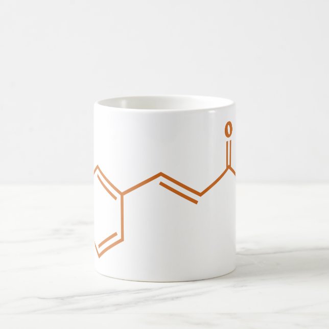 Cinnamon Cinnamaldehyde Molecular Chemical Formula Coffee Mug (Center)