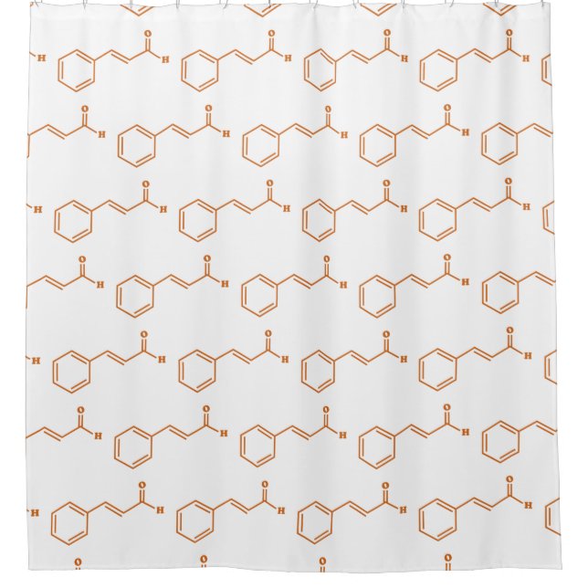 Cinnamon Cinnamaldehyde Molecular Chemical Formula Shower Curtain (Front)
