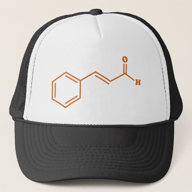 Cinnamon Cinnamaldehyde Molecular Chemical Formula Trucker Hat (Front)
