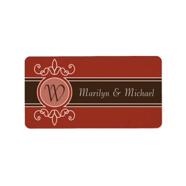 Cinnamon Classic Harvest Wedding Labels (Front)