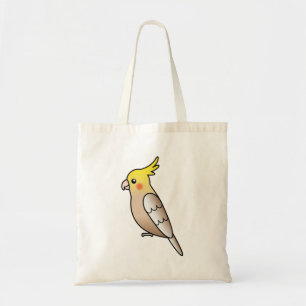 Cinnamon Colour Cockatiel Cartoon Parrot Bird Tote Bag