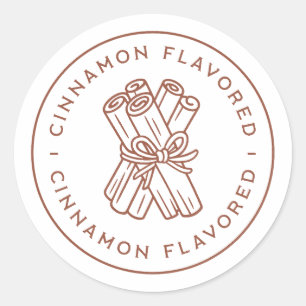 Cinnamon flavour flavouring classic round sticker