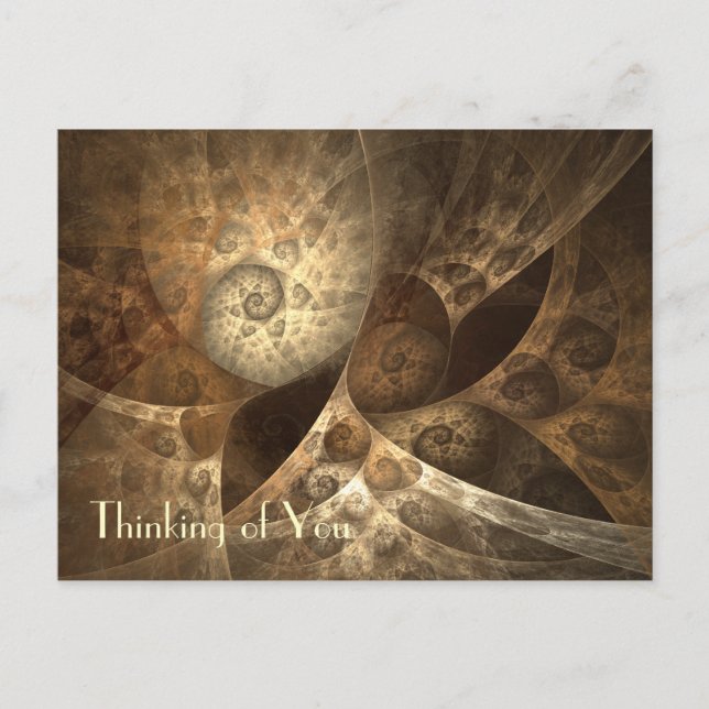 Cinnamon & Ginger Fractal Art Postcard (Front)