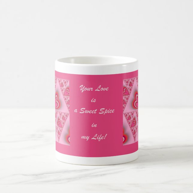 Cinnamon Hearts Abstract Mug (Center)
