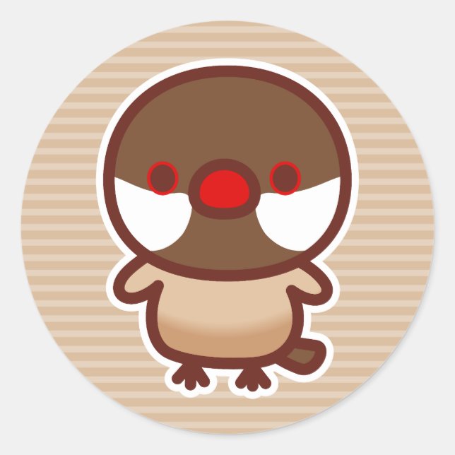 Cinnamon Java Sparrow Classic Round Sticker (Front)
