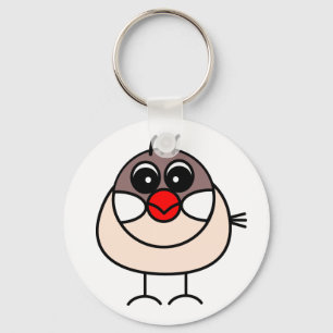 cinnamon Java sparrow Key Ring