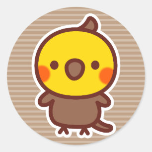 cinnamon male Cockatiel Classic Round Sticker