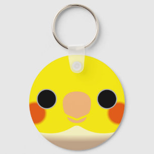 Cinnamon Pied Cockatiel Key Ring
