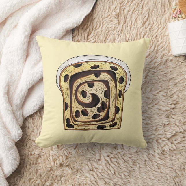 Cinnamon Raisin Bread Loaf Baking Breadmaking Cushion (Blanket)