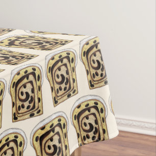 Cinnamon Raisin Bread Loaf Brunch Breakfast Toast Tablecloth