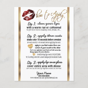 Cinnamon Red Glitter Lip Instructions 2 Flyer
