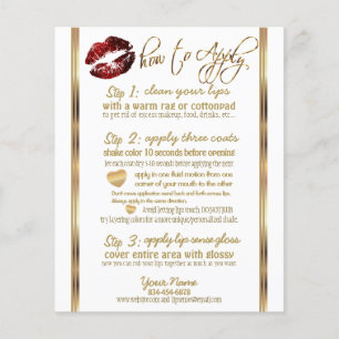 Cinnamon Red Glitter Lip 💋 Instructions 2 Flyer