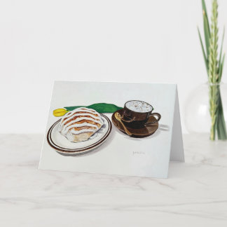 Cinnamon Roll and Cappuccino Card