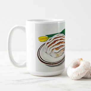 Cinnamon Roll and Cappuccino Coffee Mug